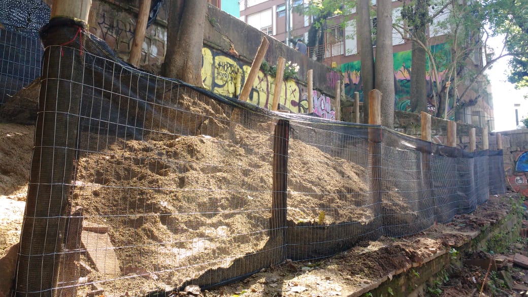 Obra de readequação do terreno da Horta da Formiga