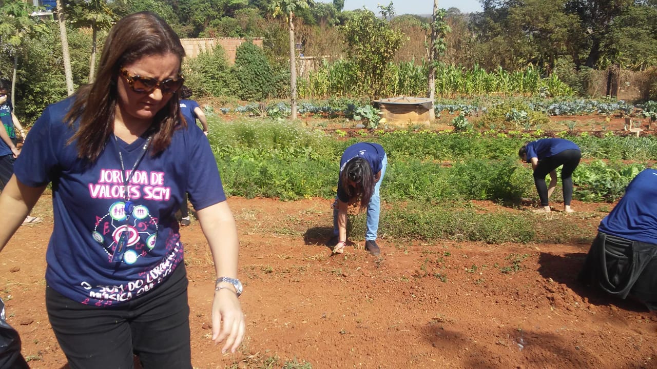 PARTICIPAÇÃO DAS FAMÍLIAS E COMUNIDADE NA HORTA COMUNITÁRIA - PROJETO RAIOS DE LUZ / CÁRITAS